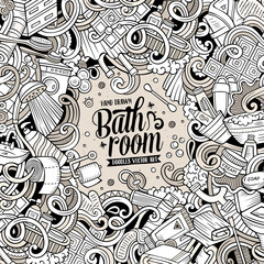 Cartoon doodles Bathroom frame