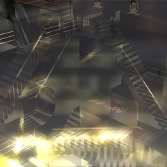 3D Illustration of an Interior Illusion