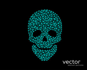 Abstract vector illustration of skull.