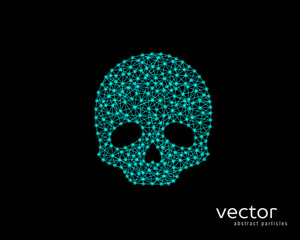 Abstract vector illustration of skull.