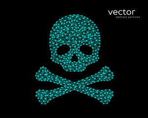 Abstract vector illustration of skull.