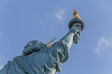 back side of Statue of Liberty in Paris © romantiche