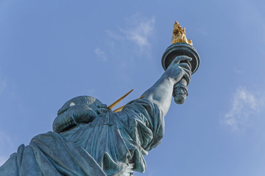 back side of Statue of Liberty in Paris