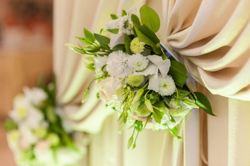 Beautiful decoration of flowers at the wedding