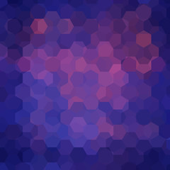 Fototapeta na wymiar Abstract background consisting of blue, pink, purple hexagons. Geometric design for business presentations or web template banner flyer. Vector illustration