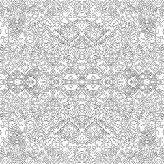 Ethnic bohemian arabesque pattern. Zigzag geometric retro abstract print. Tribal boho background vector illustration