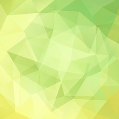 Fototapeta na wymiar Abstract background consisting of green, yellow triangles. Geometric design for business presentations or web template banner flyer. Vector illustration