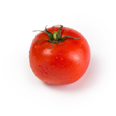red tomato isolated on white background
