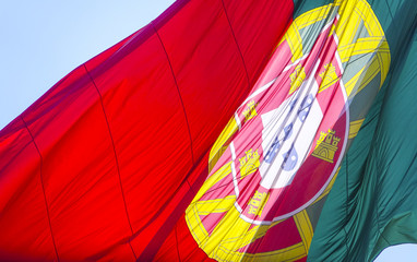Portuguese Flag in the streets of Lisbon