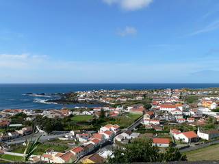 Naklejka na ściany i meble Blick auf Mosteiros an der Westspitze von Sao Miguel, Azoren, Portugal