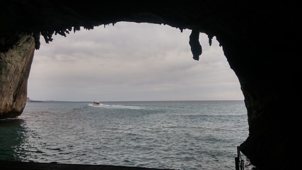 Grottes bue marino, dorgali, goloritzé, sardaigne, italie, grottes