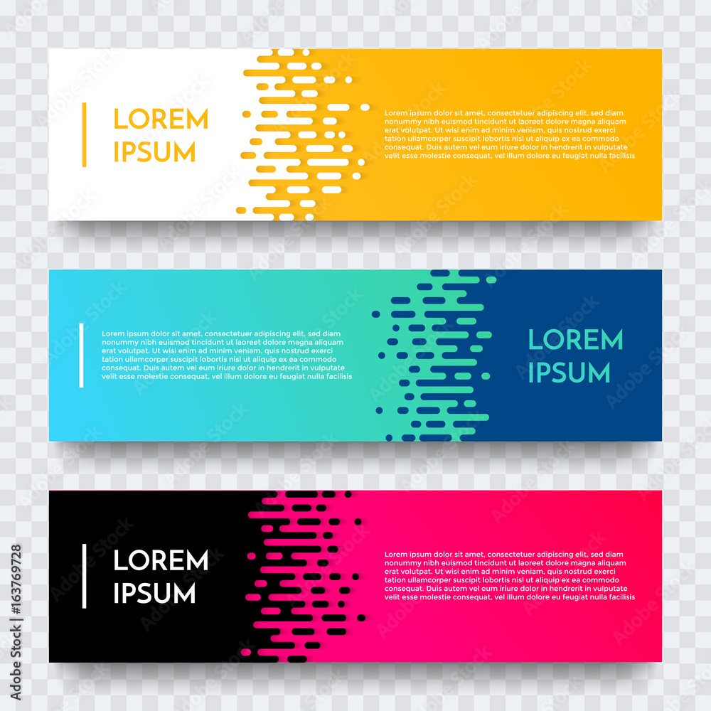 Poster Abstract geometric web banner vector gradient template