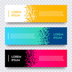 Abstract geometric web banner vector gradient template