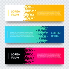 Foto op Canvas Abstract geometric web banner vector gradient template © Ron Dale