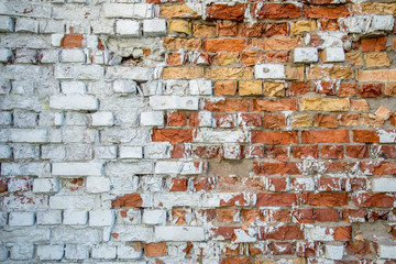 Texture of the brick wall painted