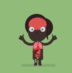 Human body anatomy vector illustration