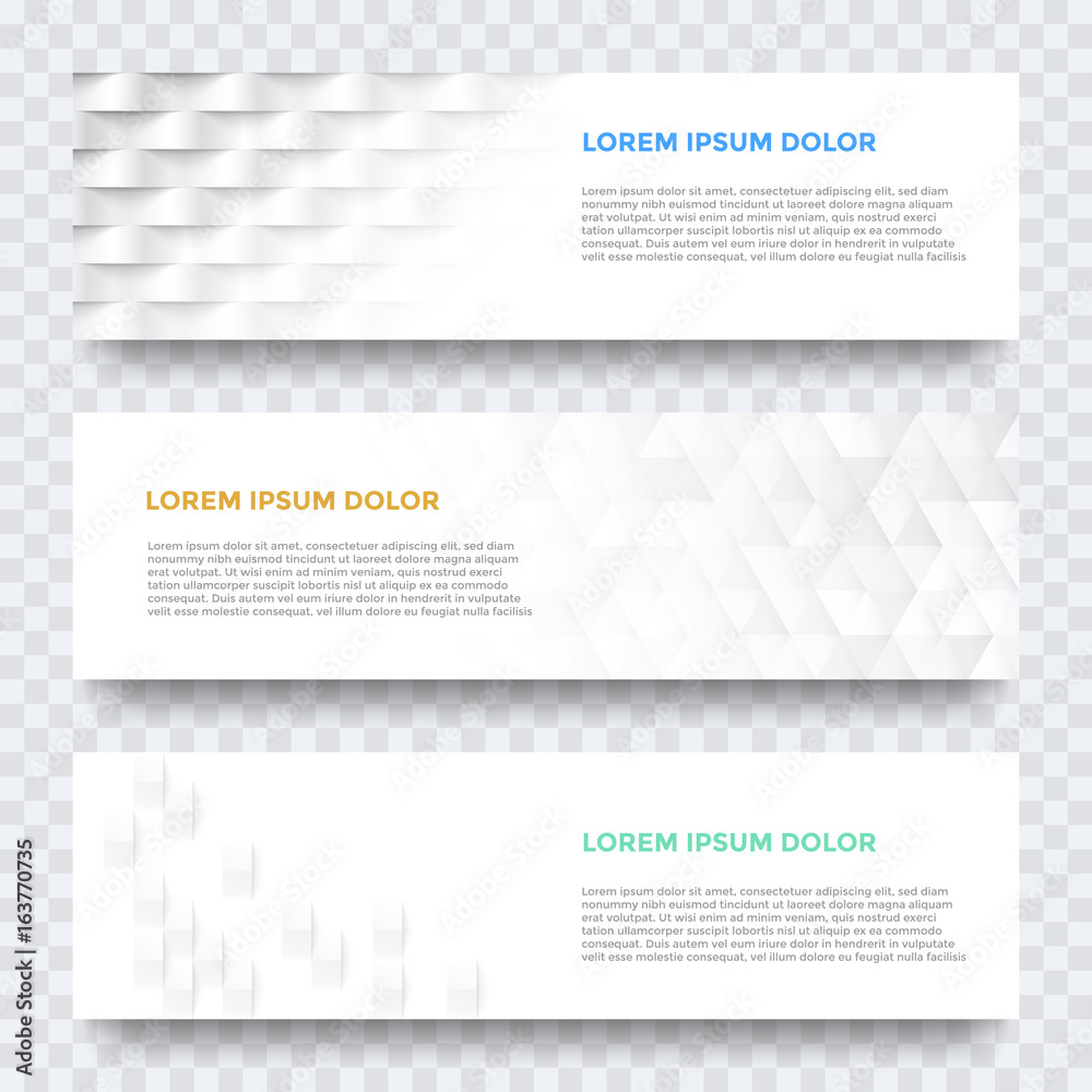 Aufkleber White 3d tile pattern vector background template for website web banner