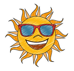 Sonne Zeichnung Vektor