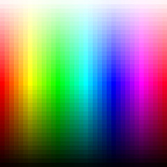 Color spectrum mosaic palette, hue and brightness. Vector