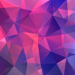 Polygonal vector background. Can be used in cover design, book design, website background. Vector illustration. pink, blue, purple colors.