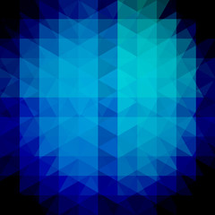 Fototapeta premium Background made of dark blue triangles. Square composition with geometric shapes. Eps 10