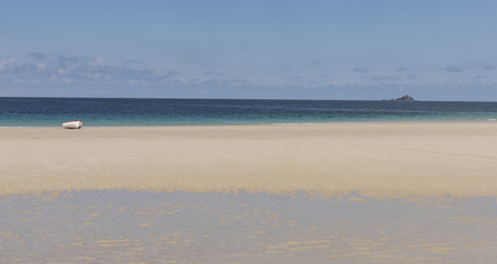 Beach Sennen Cove with Boat