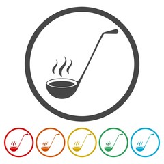 Ladle Icons set Flat Graphic Design - Illustration 