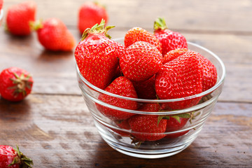 strawberry in a glass plate