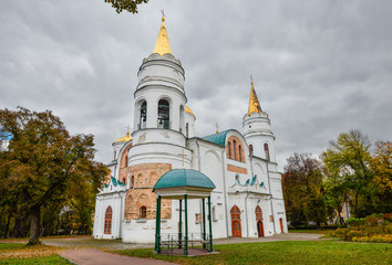 Fototapeta na wymiar Chernihiv, Ukraine - October 19, 2016: St. Cathedral of the Transfiguration of Our Saviour, 11th century, Chernihiv, Ukraine, Europe. Chernihiv is one of oldest cities of Kievan Rus