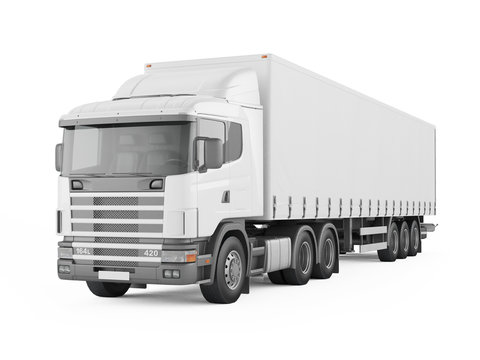Cargo Delivery Truck. 3D rendering
