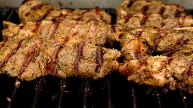 steaks on the grill