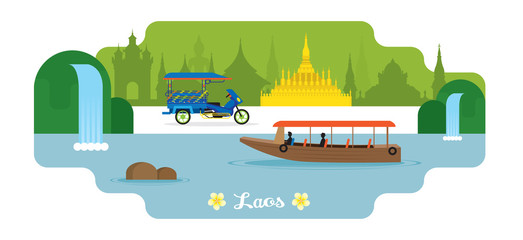 Laos Travel and Attraction Landmarks