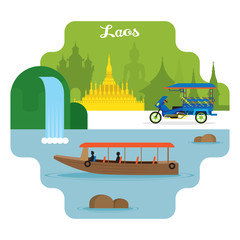 Laos Travel and Attraction Landmarks