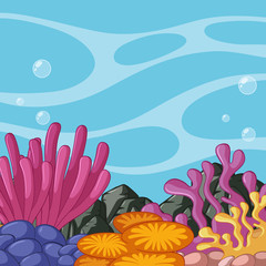 Fototapeta na wymiar Scene with coral reef underwater