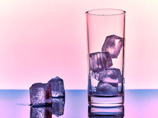 Ice in a glass