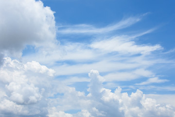 Blue sky background with cloud strom