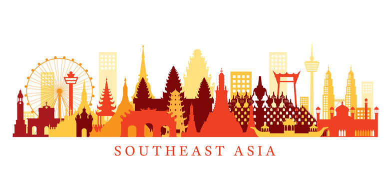 Southeast Asia Landmarks Skyline, Shape
