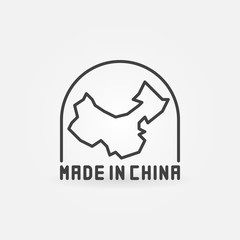Made in China with map icon