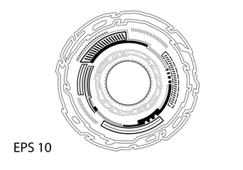 Round logo on white background