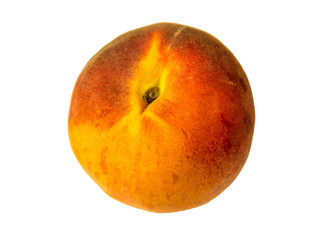 Peach isolated on white background