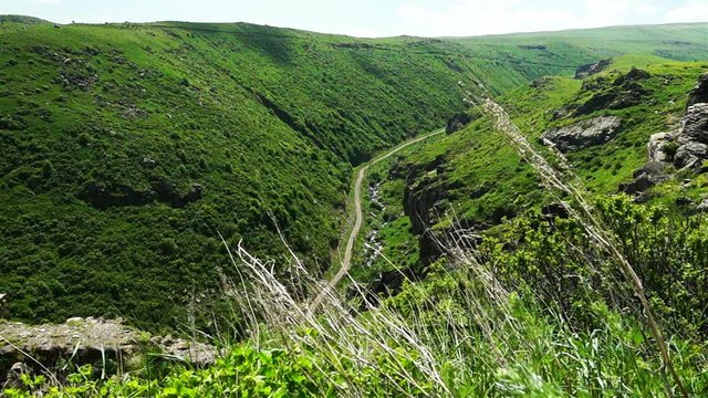Road in deep armenian canyon