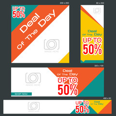 Set of sale banners