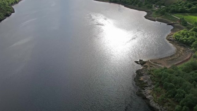 Flying over Loch Leven towards Glencoe, Lochaber