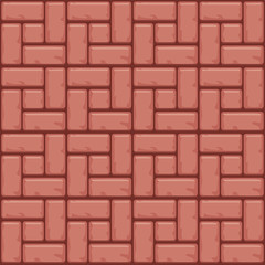 Naklejka premium Red Concrete paving slabs surface. Vector Seamless texture backgrounds