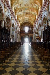 Fototapeta premium VELEHRAD, CZECH REPUBLIC - JULY 3, 2017. Basilica of Saint Cyrillus and Methodius in Velehrad village, Moravia, Czech republic. 