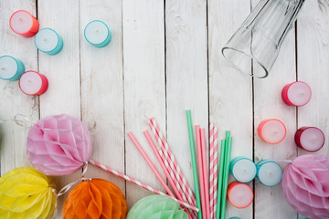 Colorful accessories for a summer party