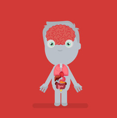 Human body anatomy vector illustration