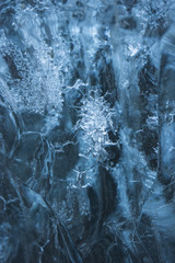 Icelandic ice cave texture inside a Glacier