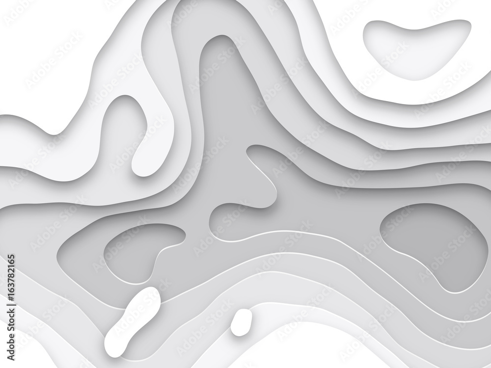 Aufkleber 3D papercut layers of paper cut vector art background texture website template