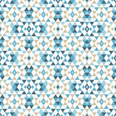 Ethnic boho seamless pattern. Tribal art print, repeatable background. Retro motif. Vector illustration. Textile rapport. - 163782147